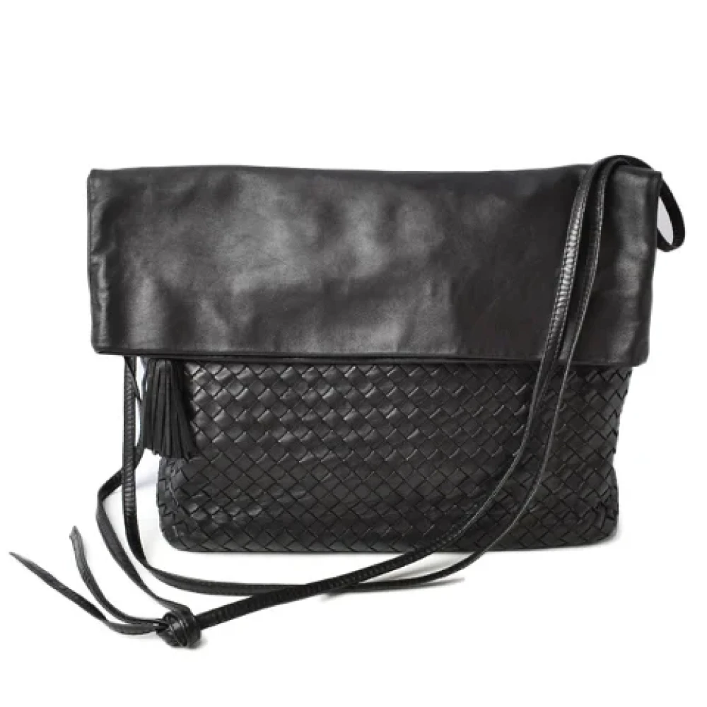 Bottega Veneta Vintage Pre-owned Leather shoulder-bags Black Dames
