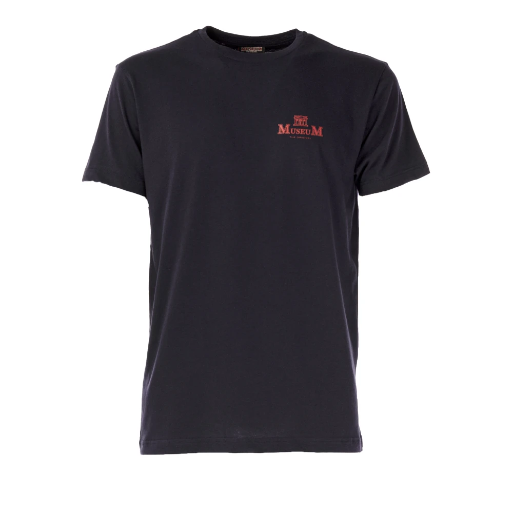 Museum Heren Crew Neck T-shirt JIM Model Blue Heren