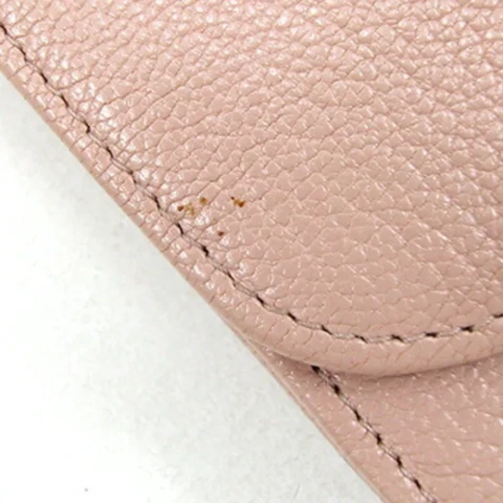 Miu Pre-owned Leather wallets Pink Dames