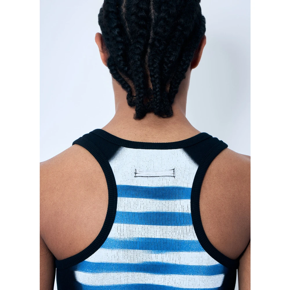 Jean Paul Gaultier Le Heren Tank Top Overall Fastening Blue Heren