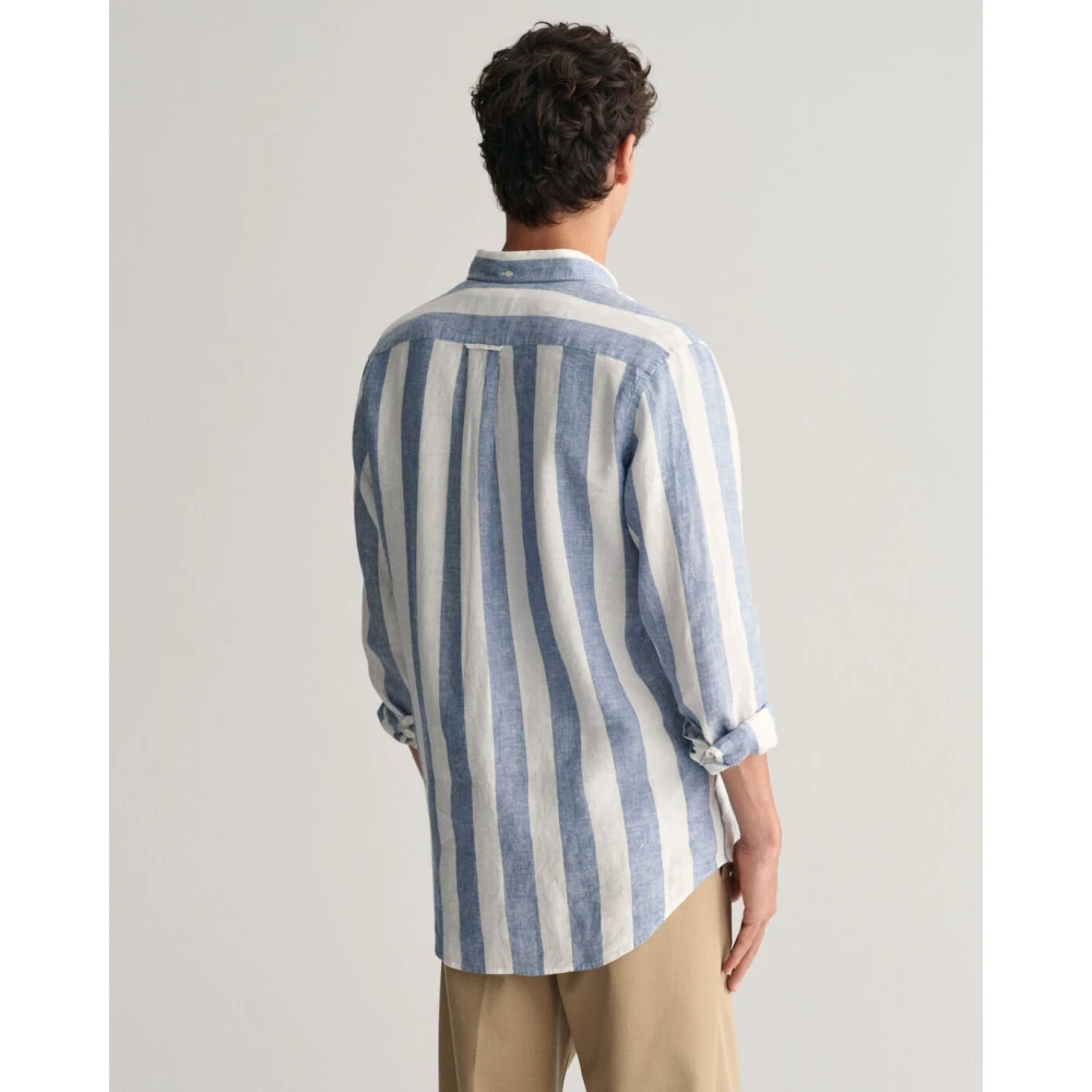 Gant Gestreept Linnen Overhemd Multicolor Heren