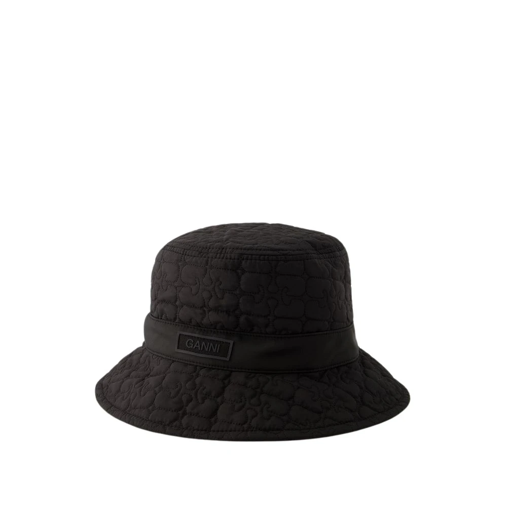 Quilted Tech Bucket Hat - Black | Ganni | Hats | Miinto