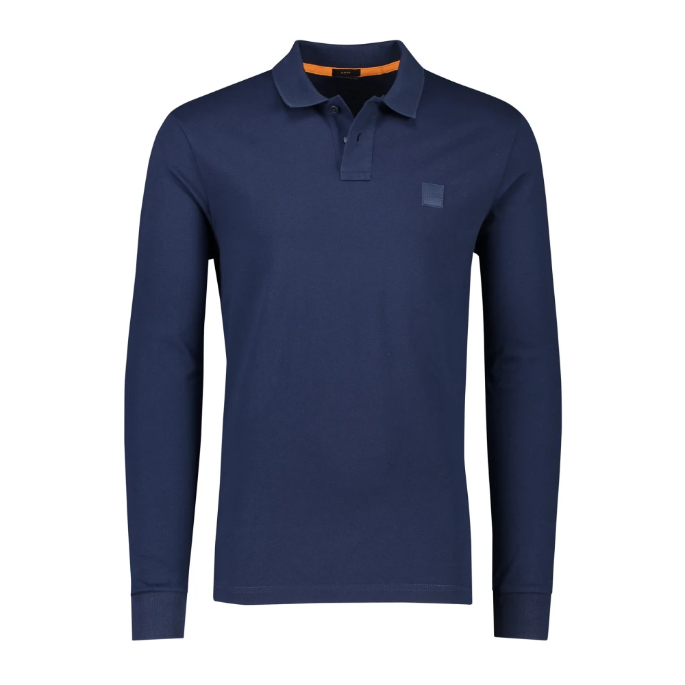 Hugo Boss Korte mouw donkerblauwe poloshirt Blue Heren