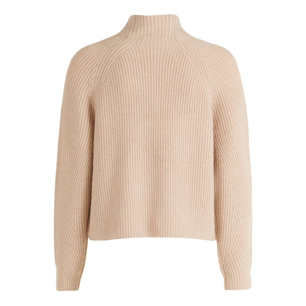 Betty & Co Chunky Gebreide Hoge Hals Trui Pink Dames