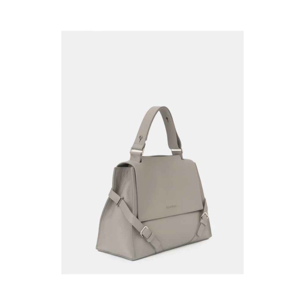 Orciani Medium Sense Leren Handtas Gray Dames