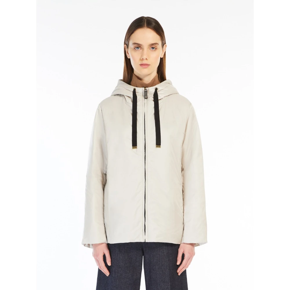 Max Mara Grijze waterafstotende capuchonjas Gray Dames