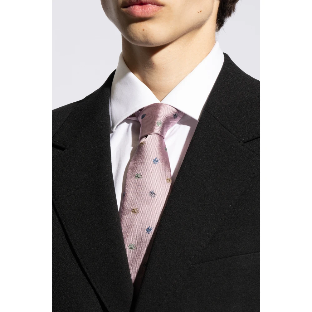 ETRO Zijden stropdas Pink Heren