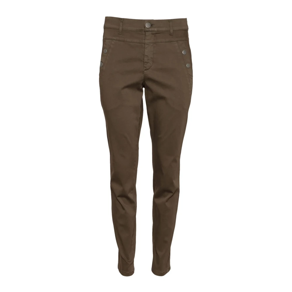 2-Biz Slim Fit Broek Brown Dames