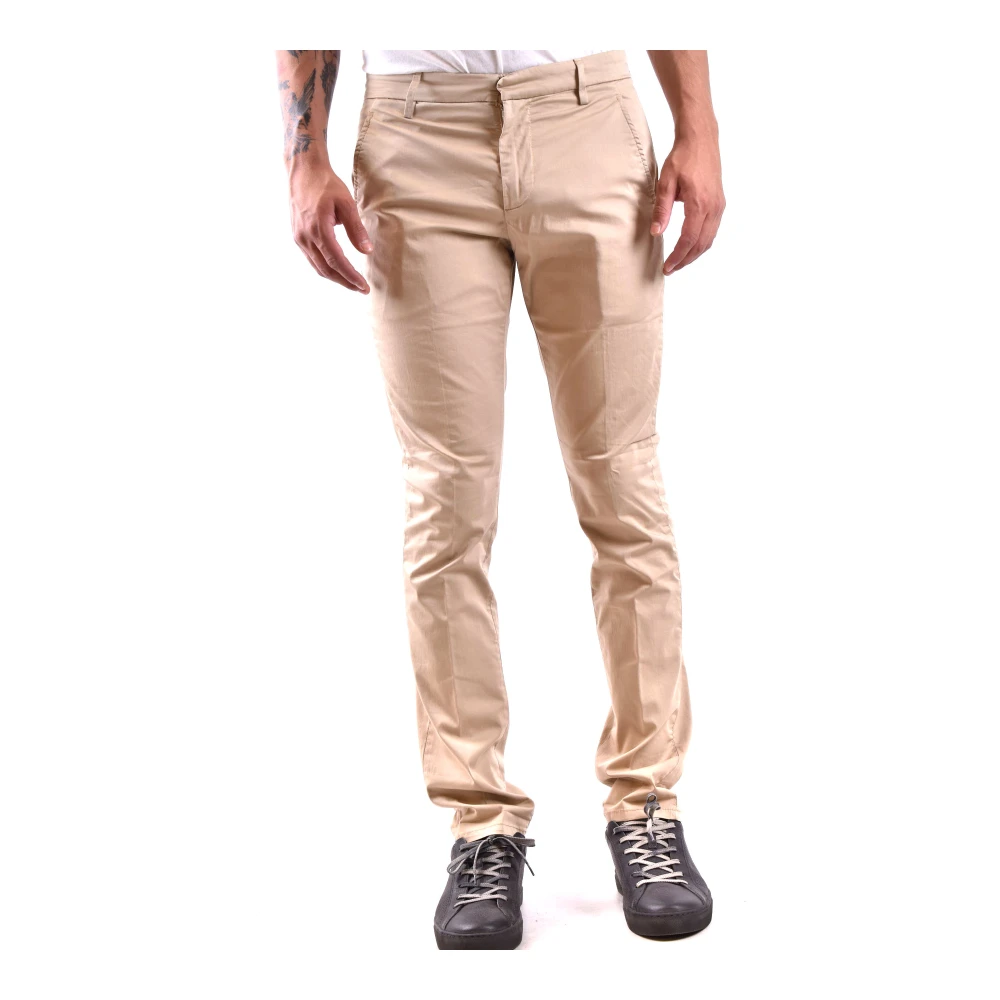 Dondup Beige Straight Leg Trousers - Male - Straight Trousers - W35 - Trousers