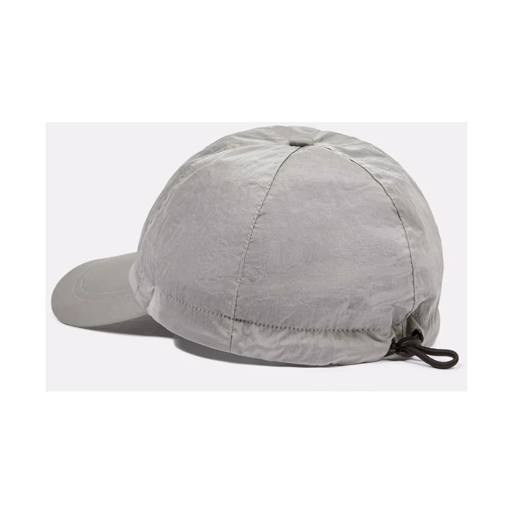 Stone Island Grijze Nylon Mesh Hoed Elastisch Koord Gray Heren