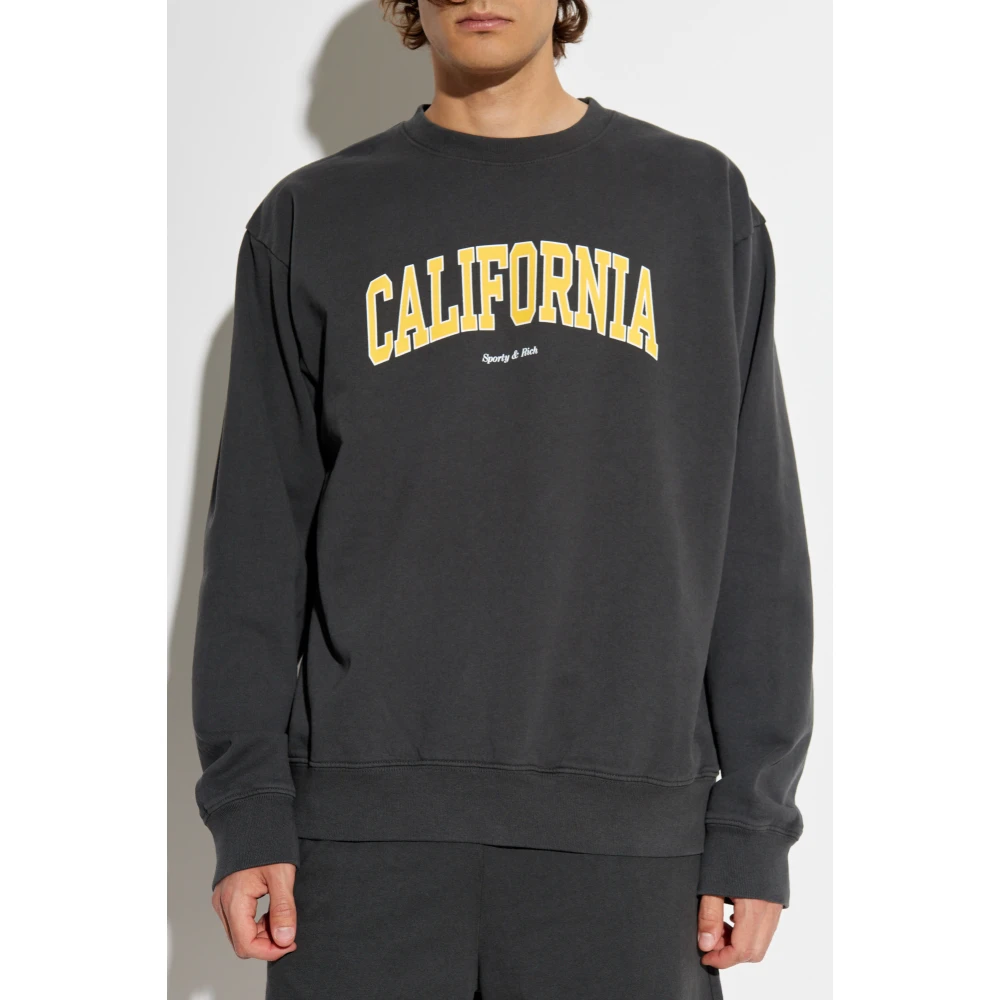 Sporty & Rich Katoenen sweatshirt Gray Unisex