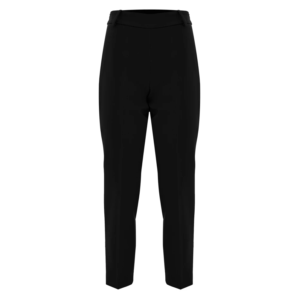 Kocca Stijlvolle Cropped Broek met Welt Zakken Black Dames