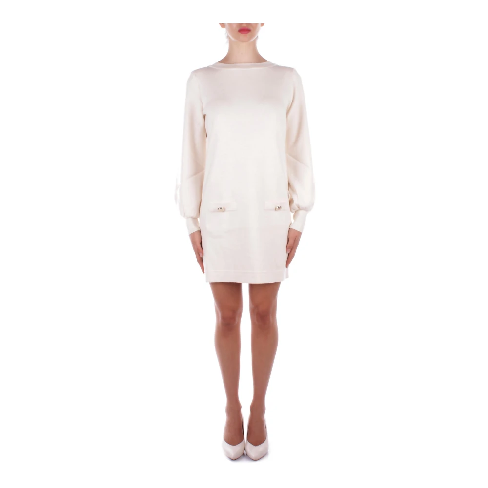 Blugirl Beige Jurk met Achterlogo Detail Beige Dames