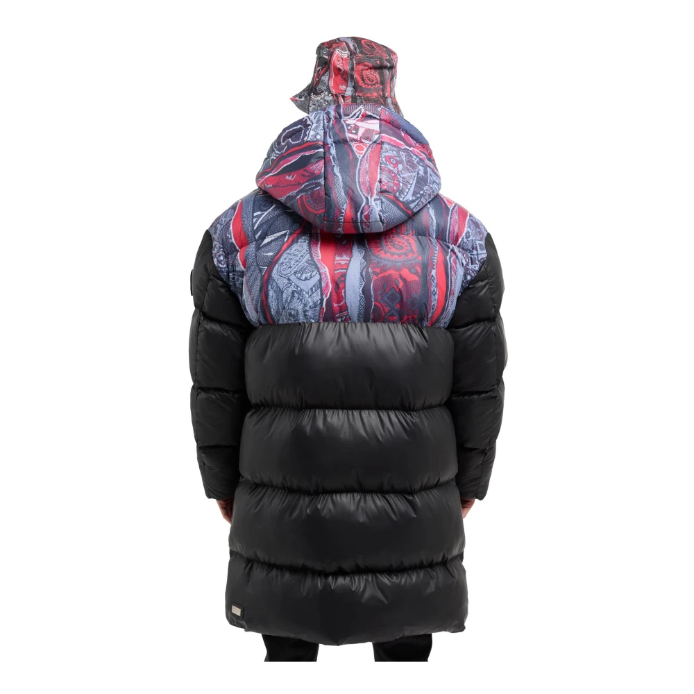 carlo colucci Gewatteerde Oversized Mantel DeZordo Black Heren