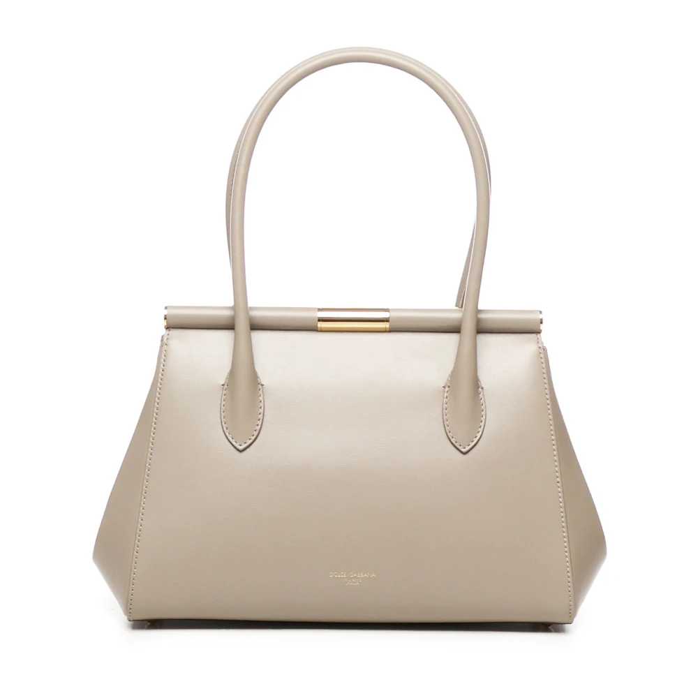 Dolce & Gabbana Marlene Tas in Beige Palmellato Leer Beige Dames
