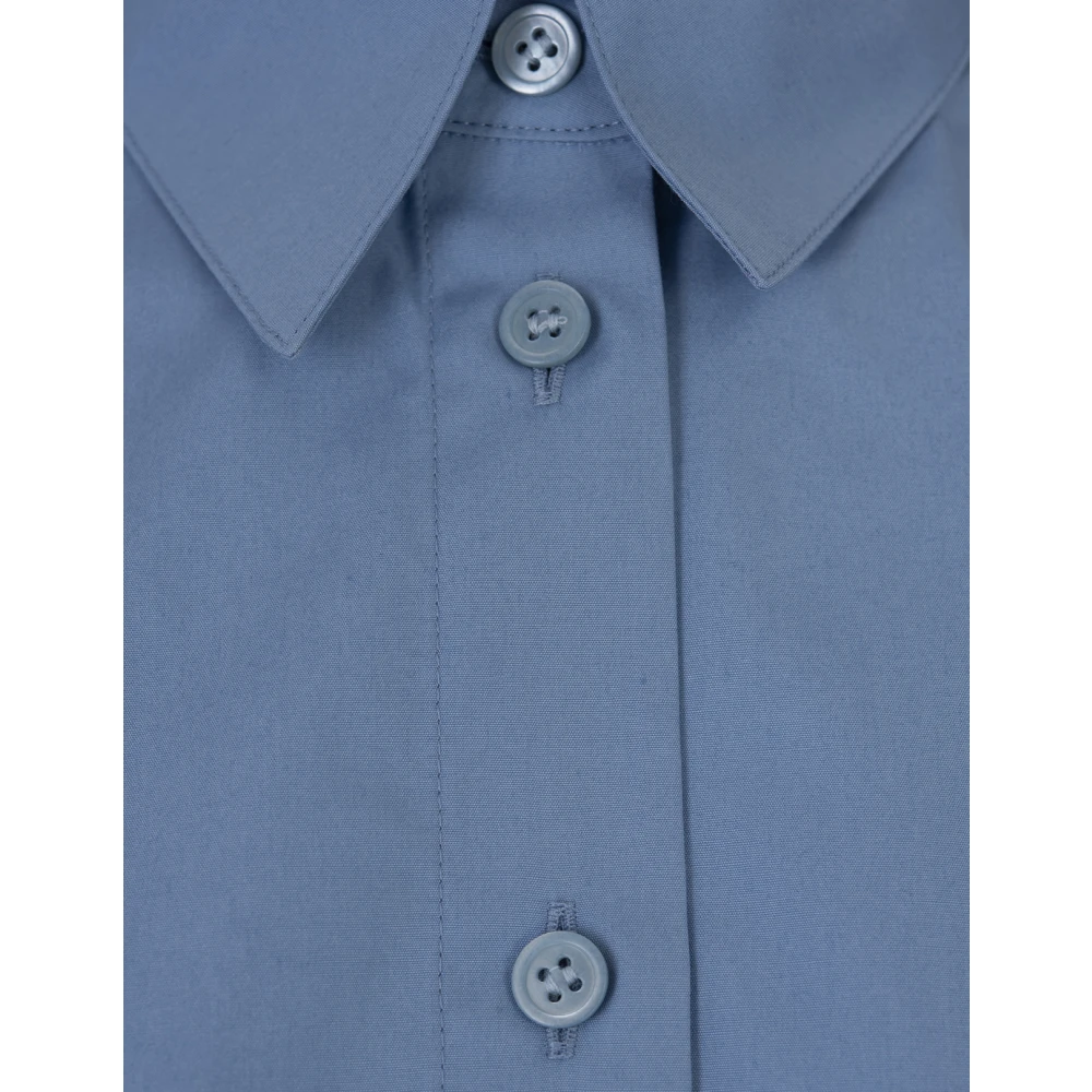Marni Blauw Katoenen Poplin Overhemd Regular Fit Blue Dames