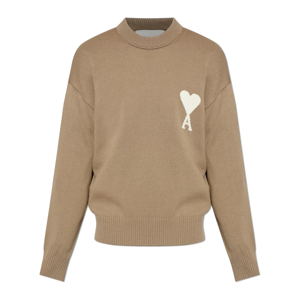 Ami Paris Uomo Marrone Maglie, Xl, New,