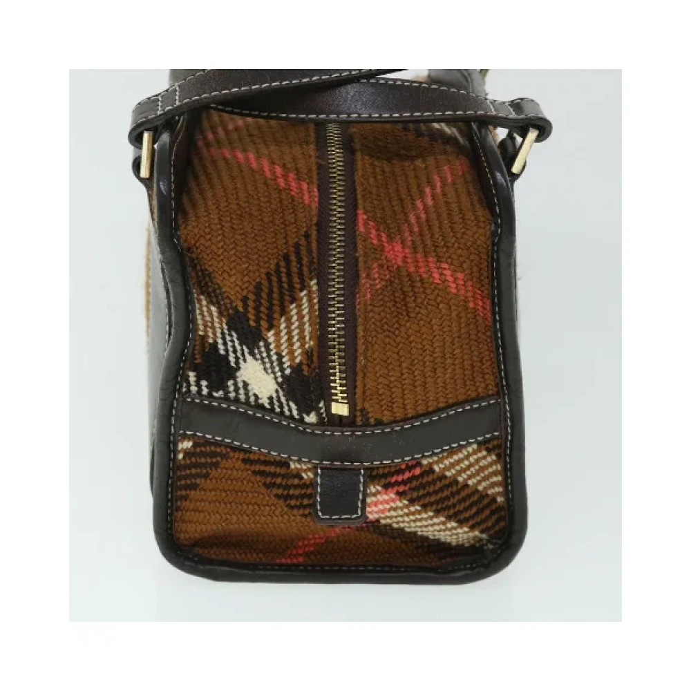 Burberry Vintage Pre-owned Wool handbags Brown Dames