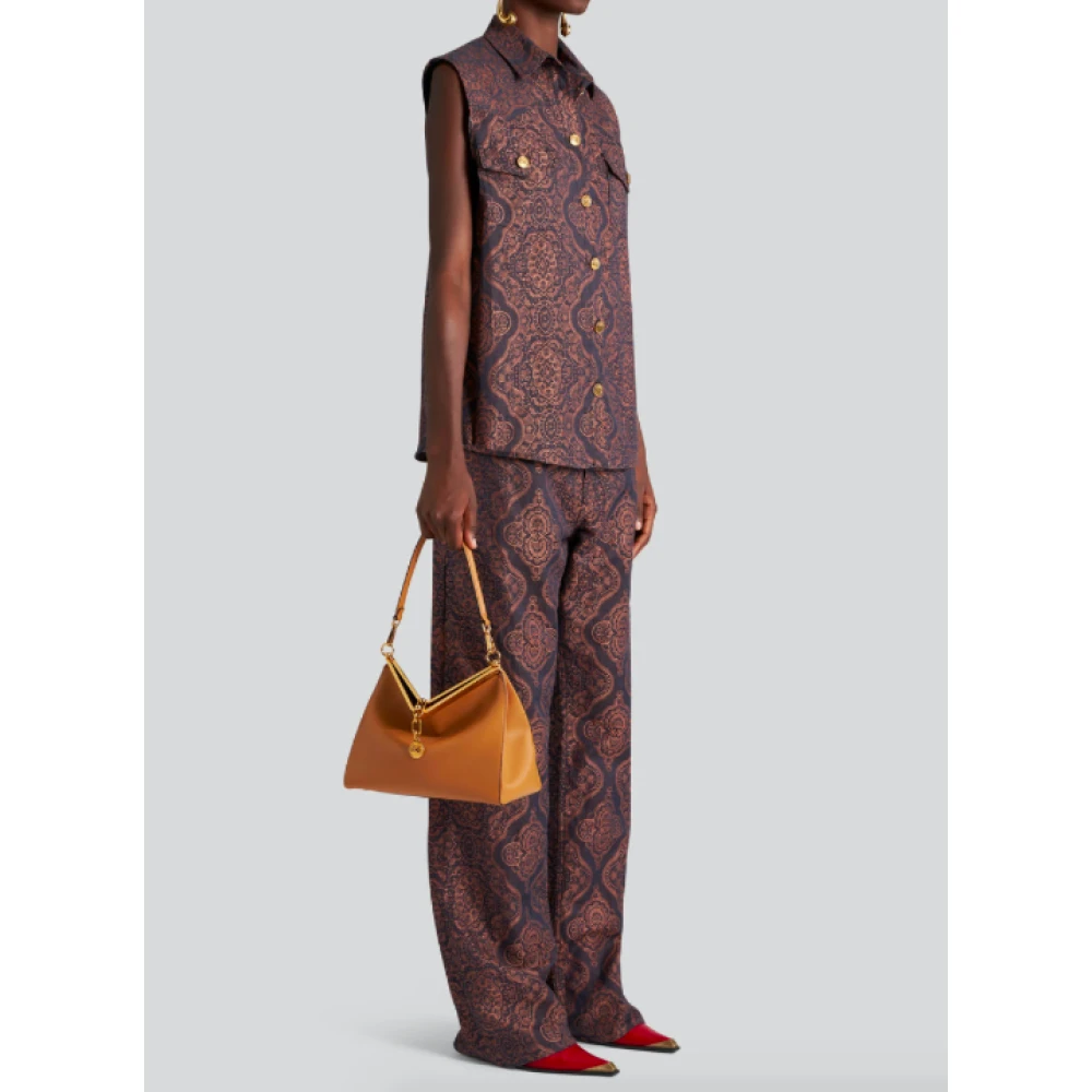 ETRO Iconische Vela Media Leren Tas Brown Dames