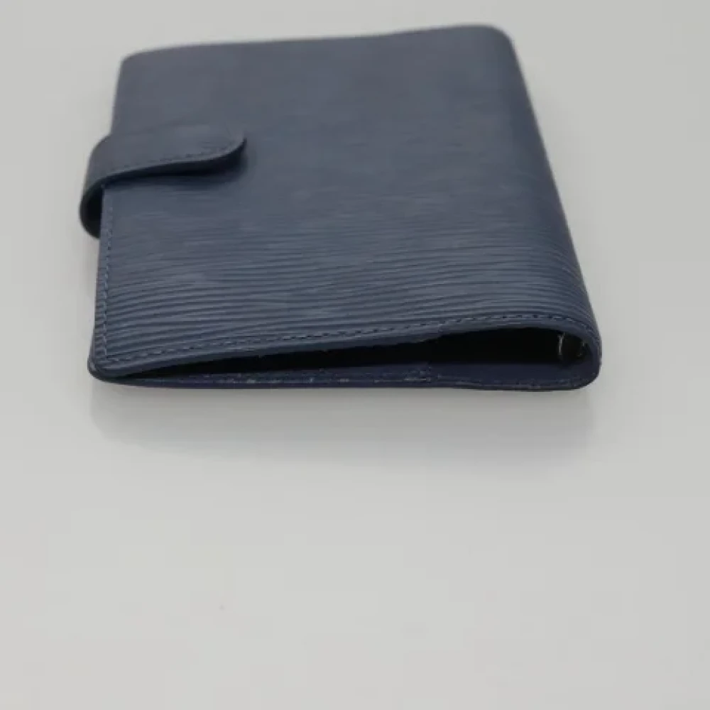 Louis Vuitton Vintage Pre-owned Leather home-office Blue Dames
