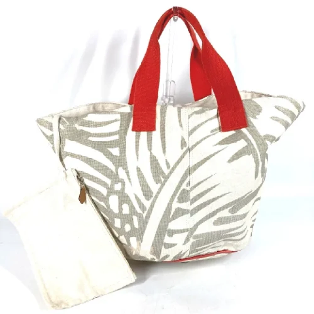 Hermès Vintage Pre-owned Fabric shoulder-bags Beige Dames