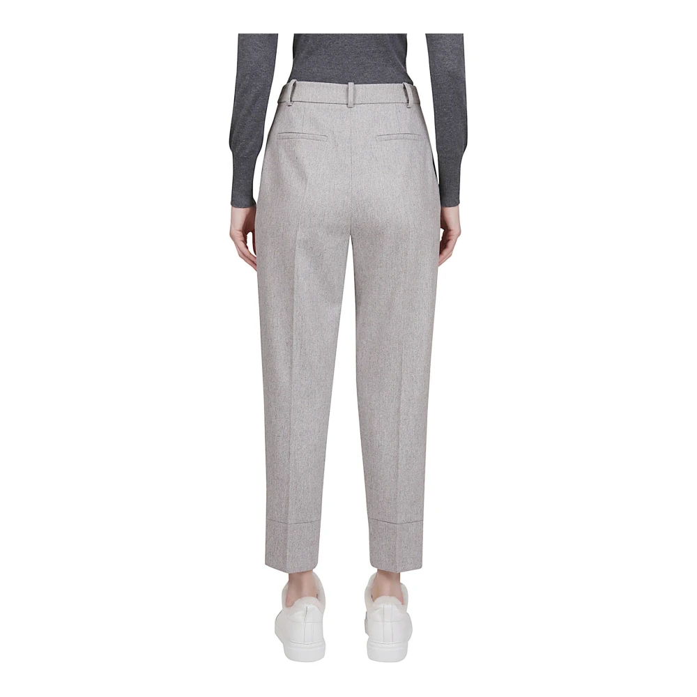 Eleventy Kasjmierwollen Broek met Achterzak Gray Dames