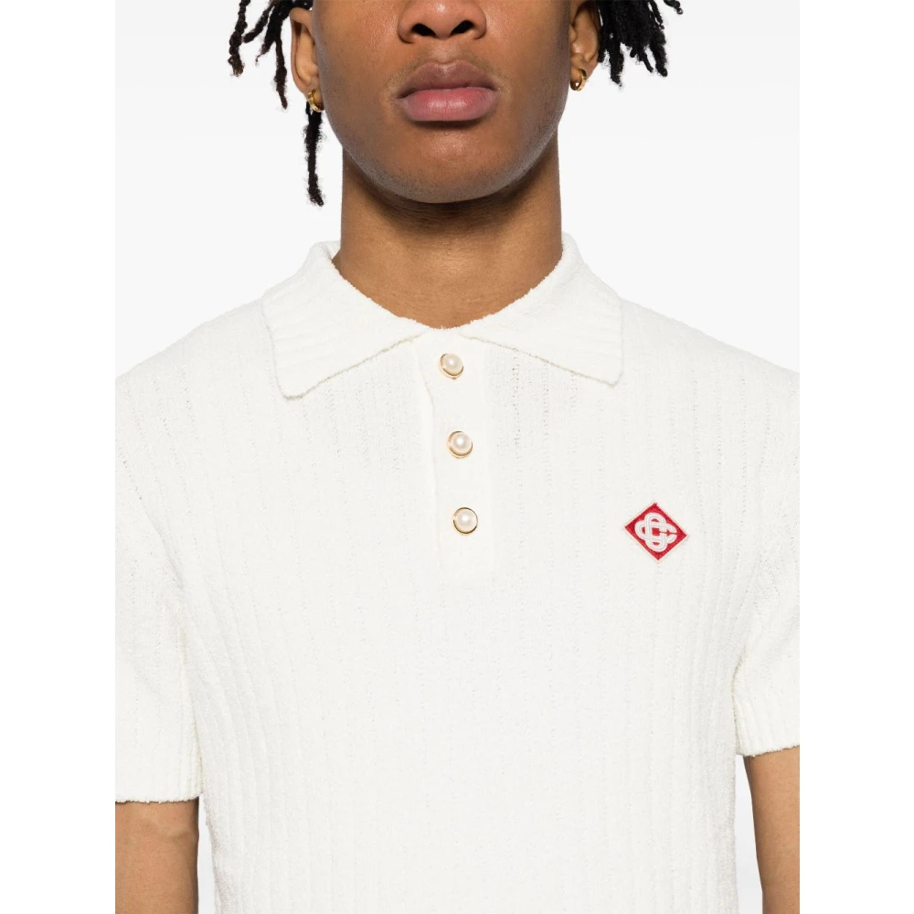 Casablanca Witte Polo Shirts en Polos White Heren