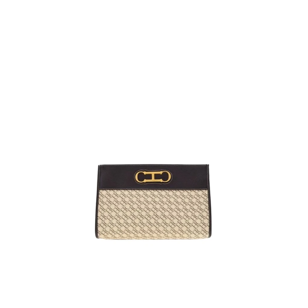 Carolina Herrera Gouden Initialen Insignia Clutch Multicolor Dames