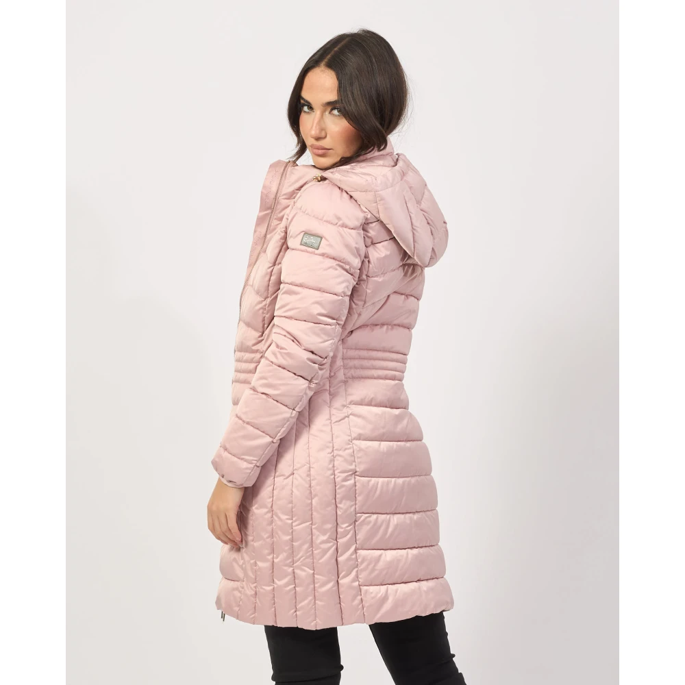 YES ZEE Roze Gewatteerde Hoodiejas Pink Dames