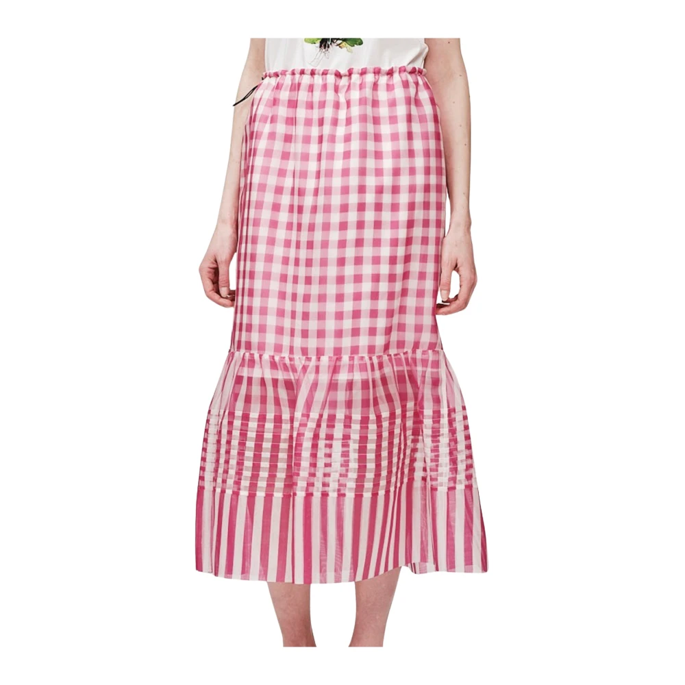 SPORTMAX Adelchi Rok met Stoffen Detail Pink Dames