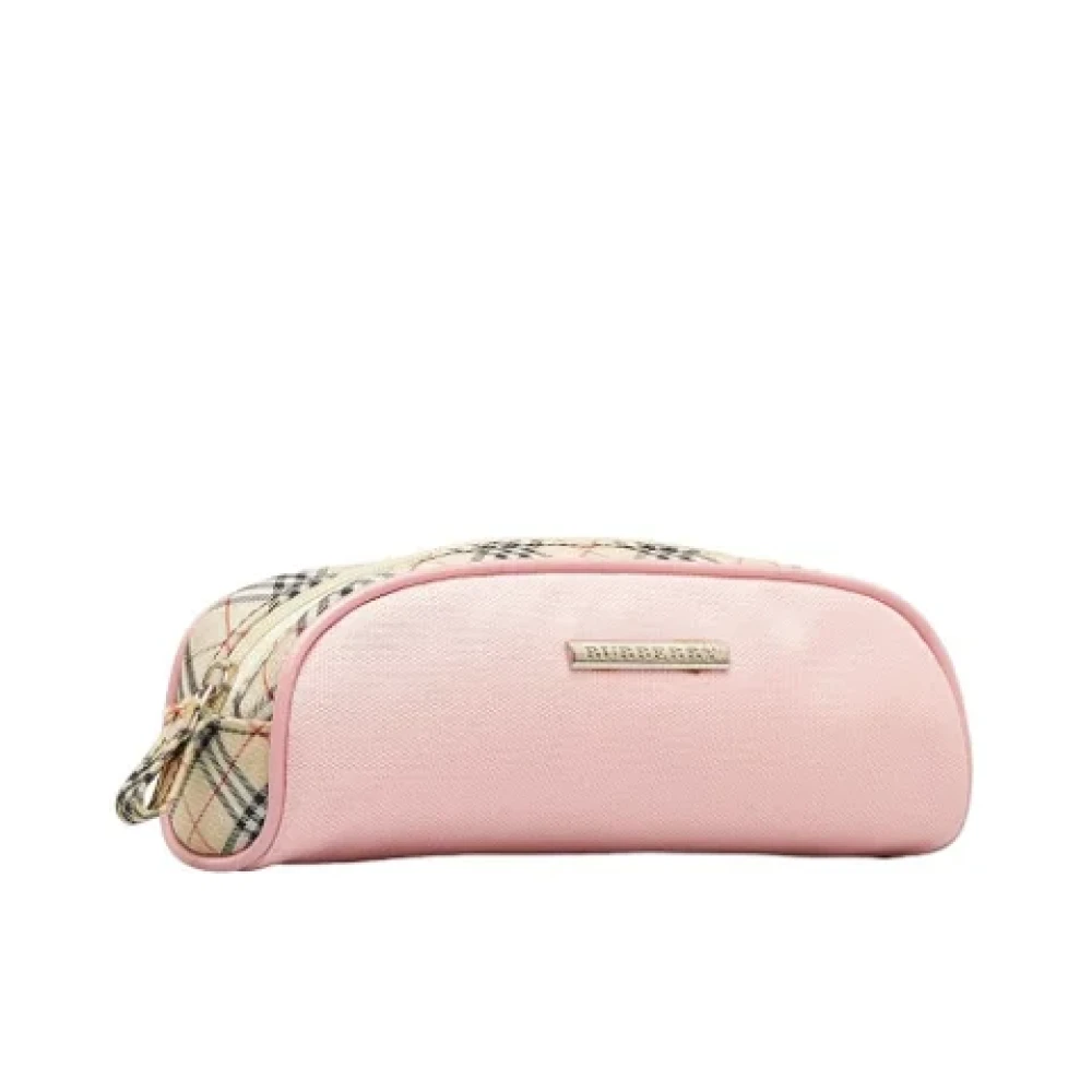 Burberry Vintage Pre-owned Canvas clutches Pink Dames