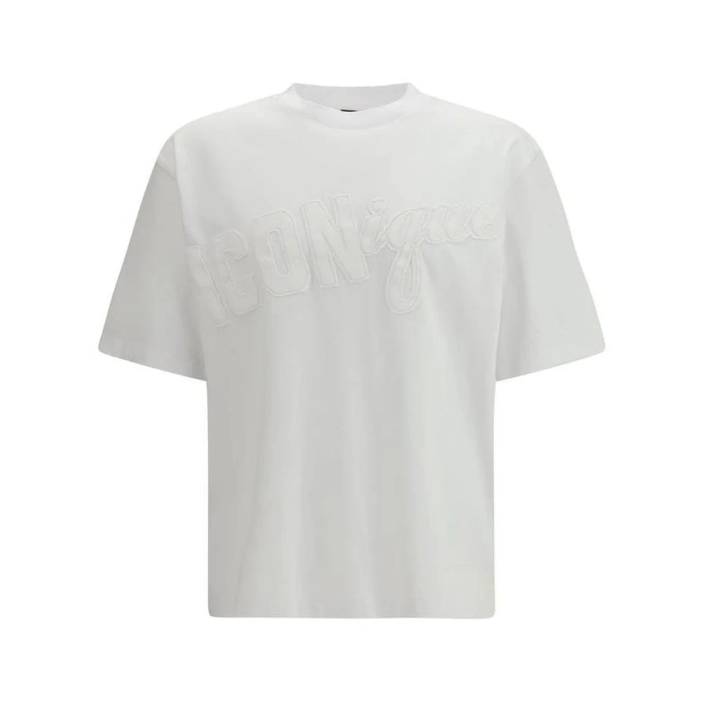 Dsquared2 Men's White Embroidered Logo T-Shirt