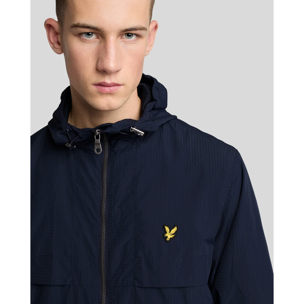 Lyle & Scott Jassen Lichtgewicht Ripstop Jas Blue Heren