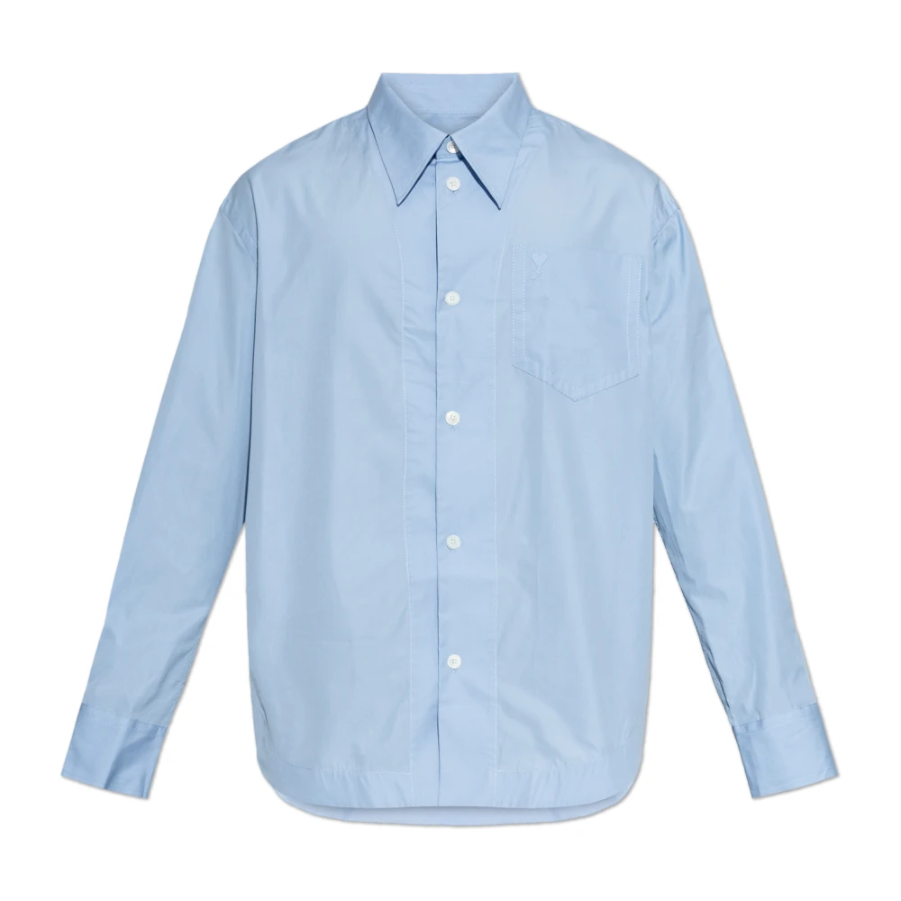 Ami Paris Uomo Blu Magliette, L, New,