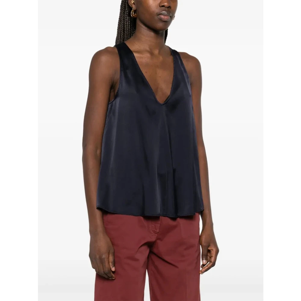 Forte Zijden Top en Rok Set Black Dames