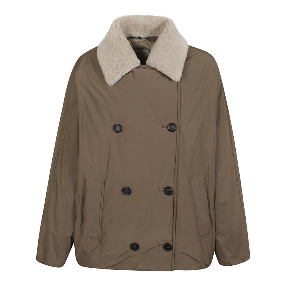 BRUNELLO CUCINELLI Bruine Shearling Kraag Donsjas Brown Dames