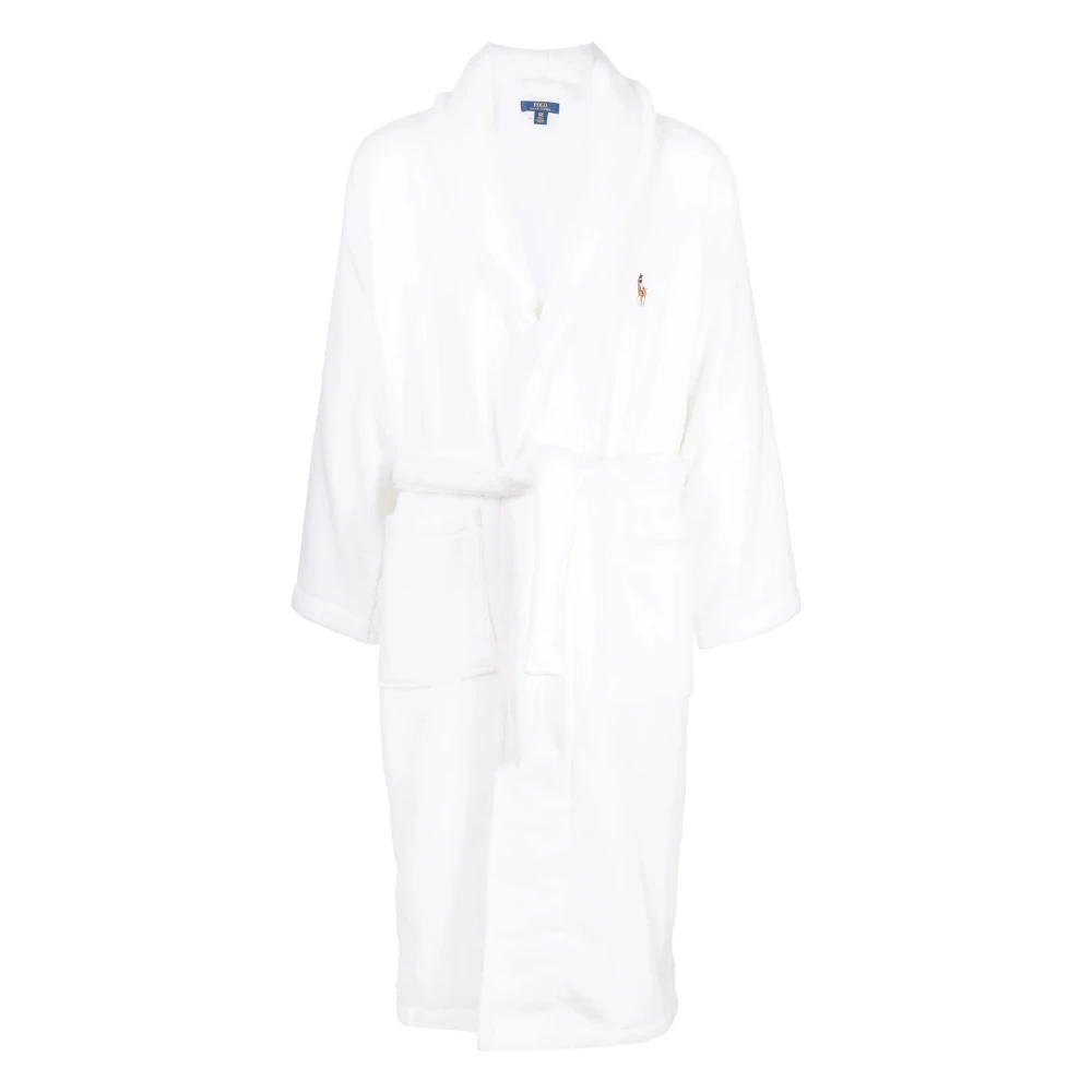 Polo Ralph Lauren Men's White Shawl Lounge Robe