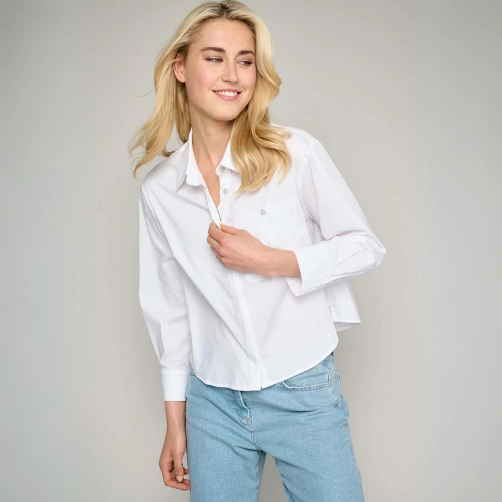 Marie Méro Witte Blouse met Boxy Fit White Dames