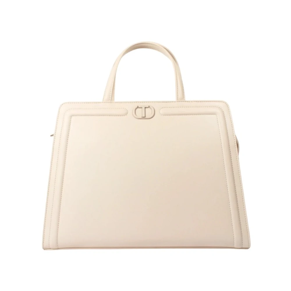 Twinset Beige Synthetisch Leren Middelgrote Tas Beige Dames