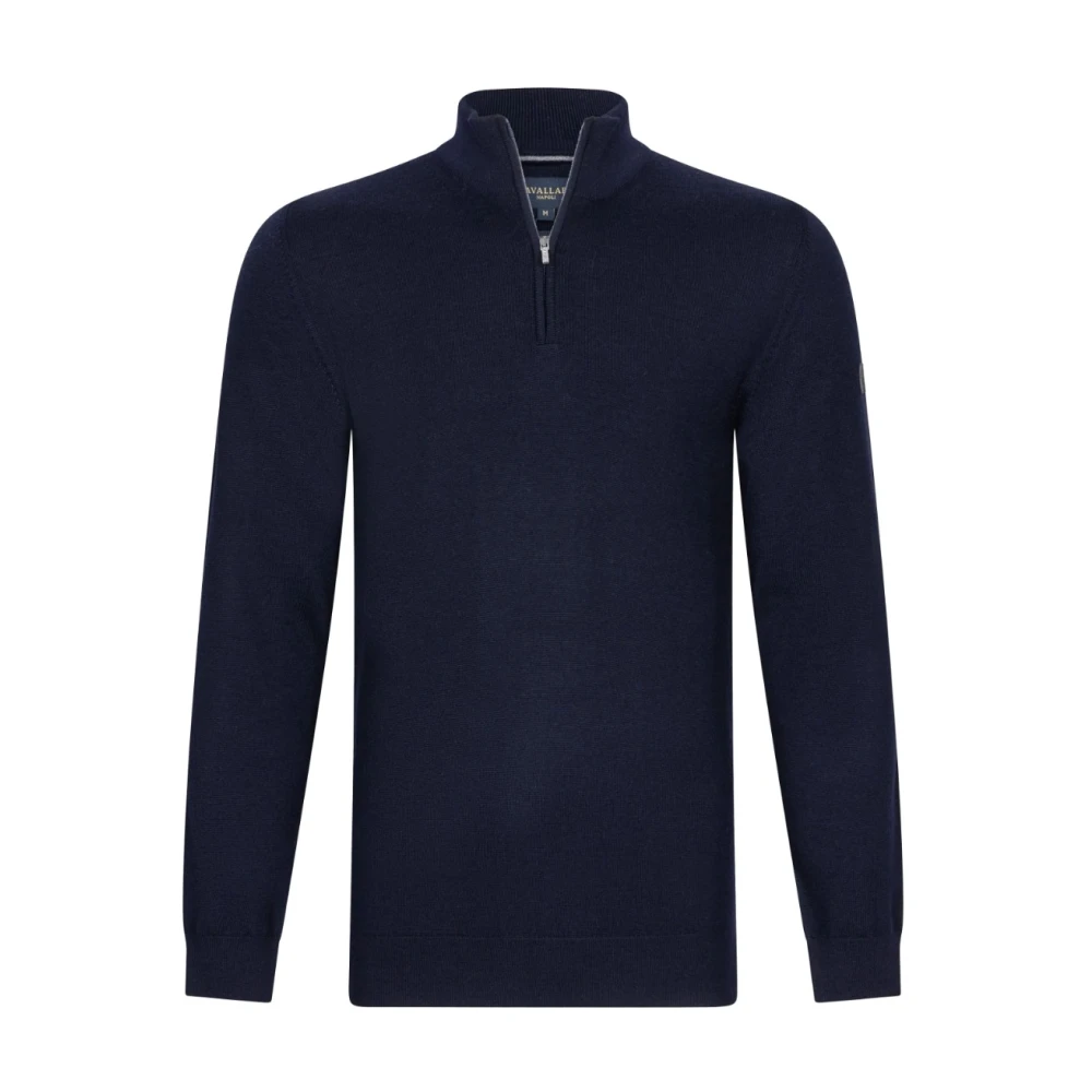 Cavallaro Merino Half Zip Pullover Donkerblauw Blue Heren