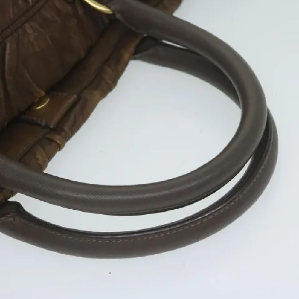 Prada Vintage Pre-owned Leather prada-bags Brown Dames