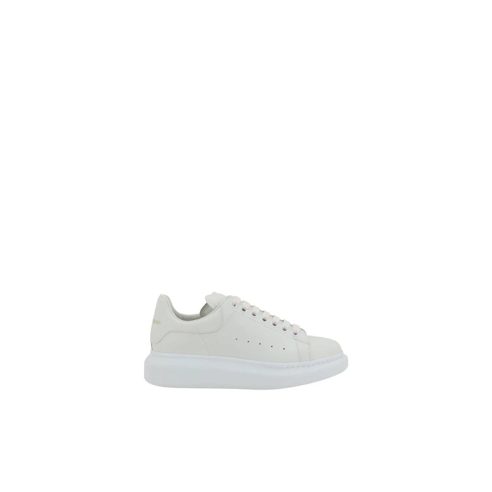 Alexander McQueen Platform Läder Sneakers White, Dam