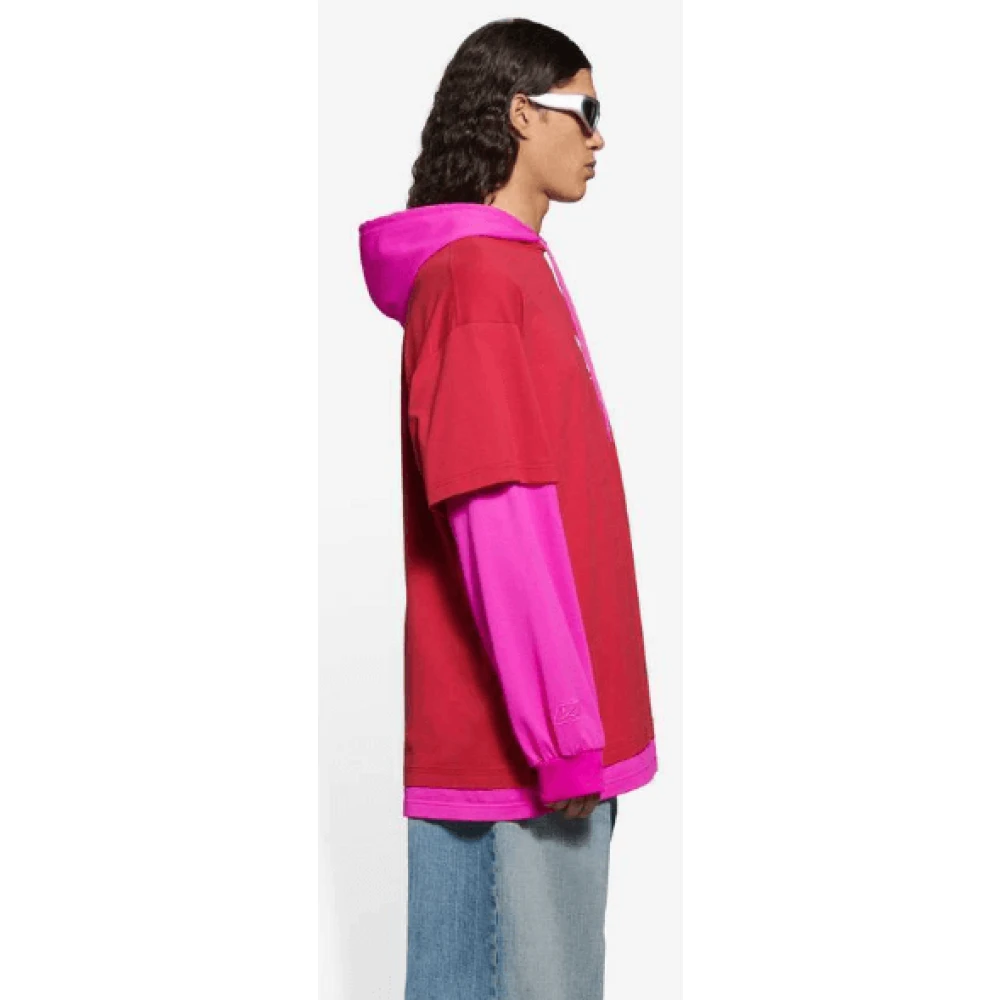Balenciaga Hoodie Rood Fucsia Unisex Pink Dames