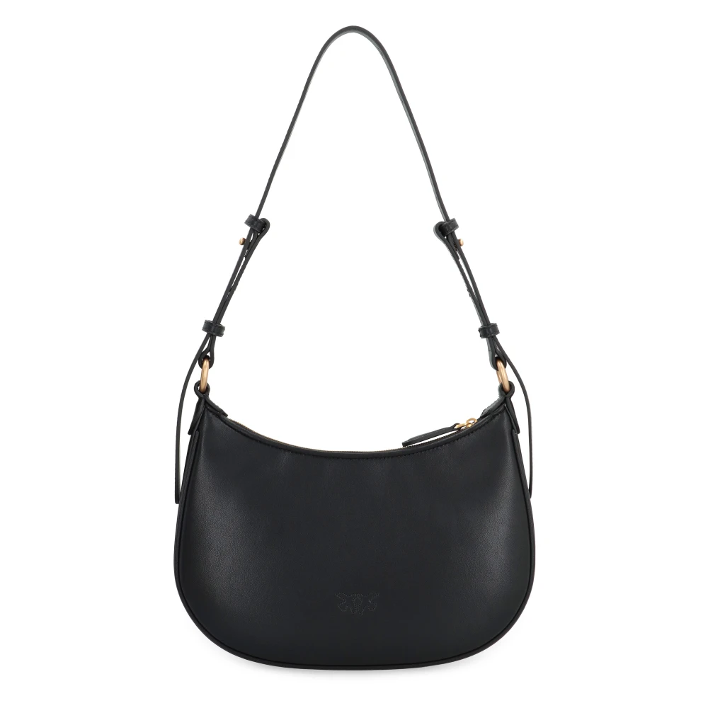 pinko Love Birds Leren Mini Tas Black Dames