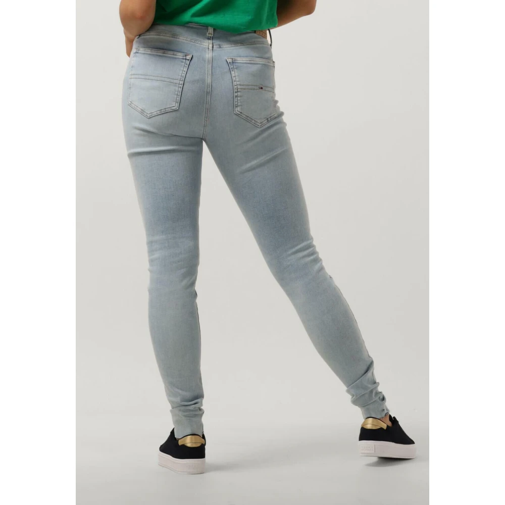 Tommy Jeans Hoge Taille Skinny Jeans Sylvia Blauw Blue Dames