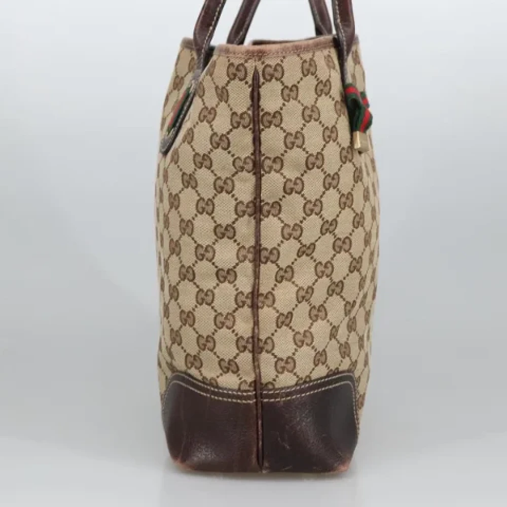 Gucci Vintage Pre-owned Canvas gucci-bags Beige Dames