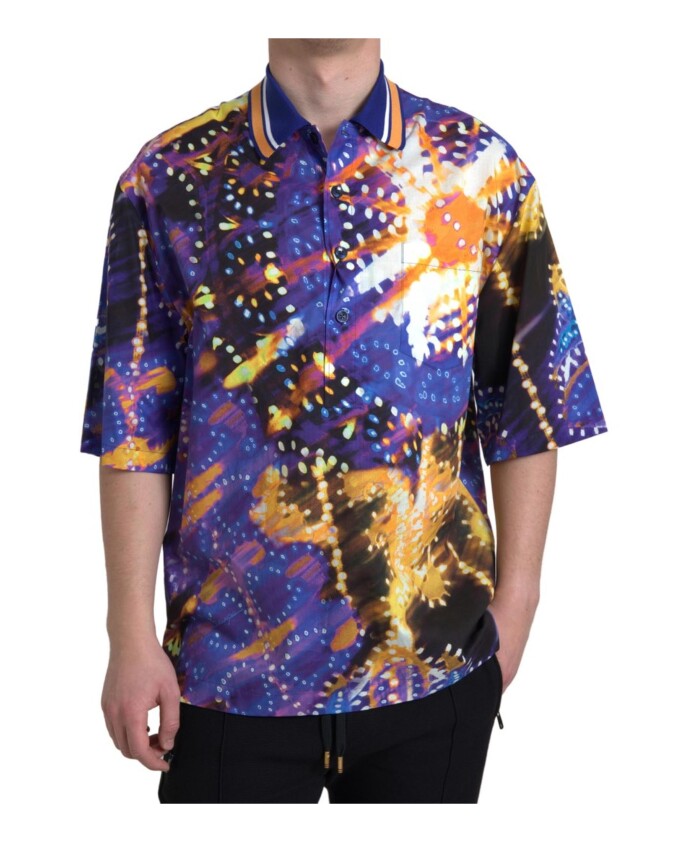 polo-shirt-multicolore-luminaire-print