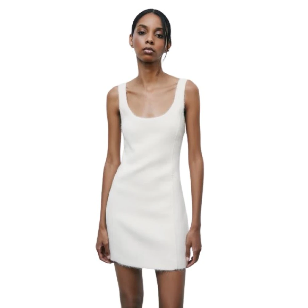 Patrizia Pepe Damen Weiß Wollmischung Weiches Mini-Kleid