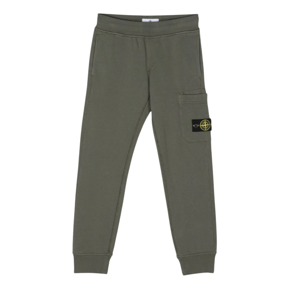 Stone Island Boys Green Military Kids Elastic Waist Trousers - Sweatpants - 14 Y - Kids