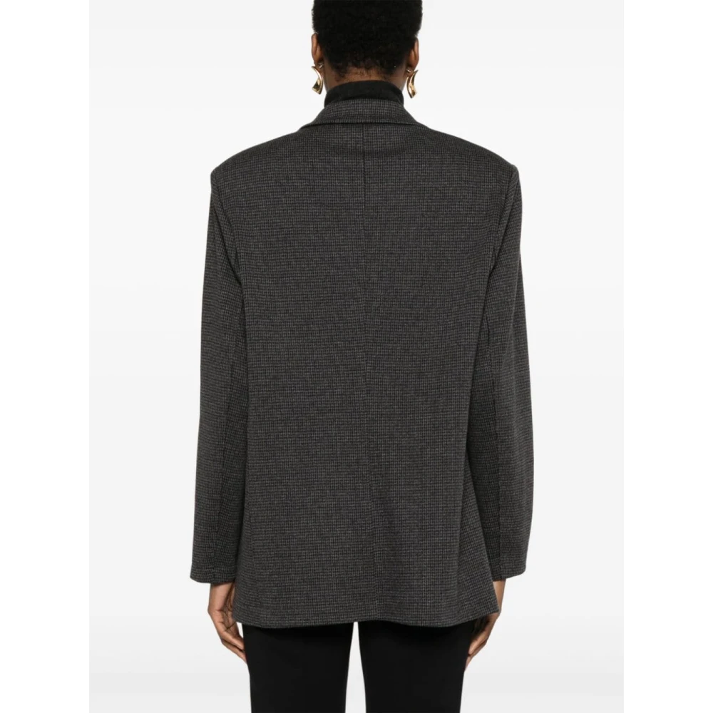 Harris Wharf London Blazer met Pied-de-Poulepatroon Gray Dames